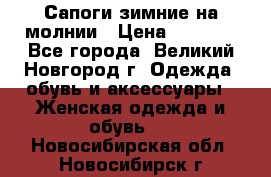 Сапоги зимние на молнии › Цена ­ 5 900 - Все города, Великий Новгород г. Одежда, обувь и аксессуары » Женская одежда и обувь   . Новосибирская обл.,Новосибирск г.